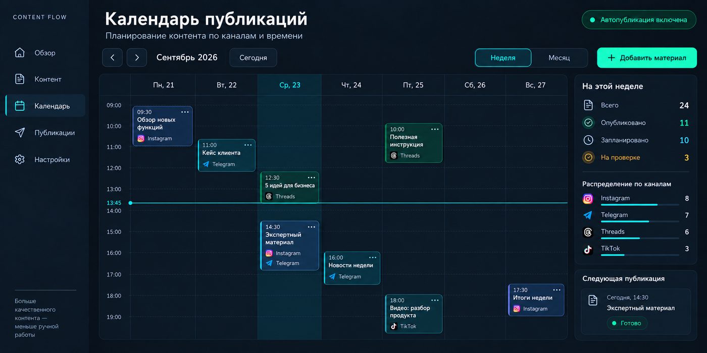 Календарь публикаций